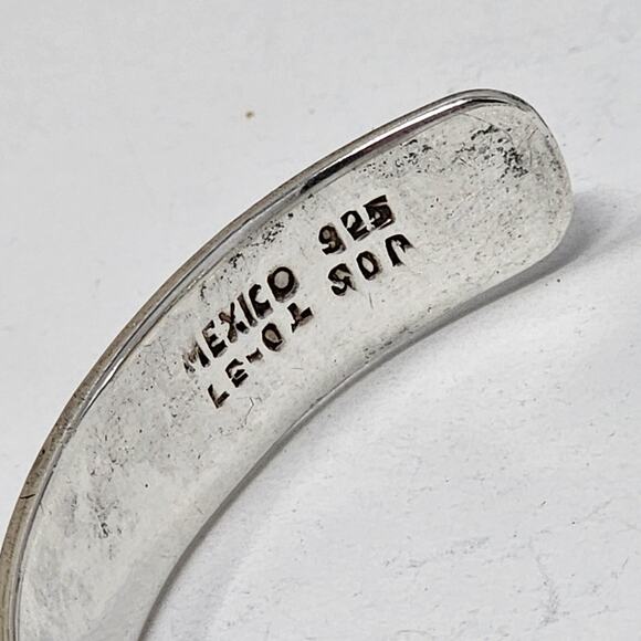 Sterling Silver Antique Vintage Twist Bangle Bracelet - Picture 5 of 7